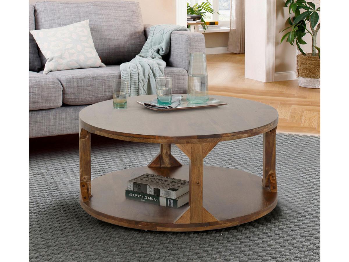 Couchtisch Sharada Braun B: 60 Cm - Braun, Design, Holz (60/60/35cm) - MID.YOU