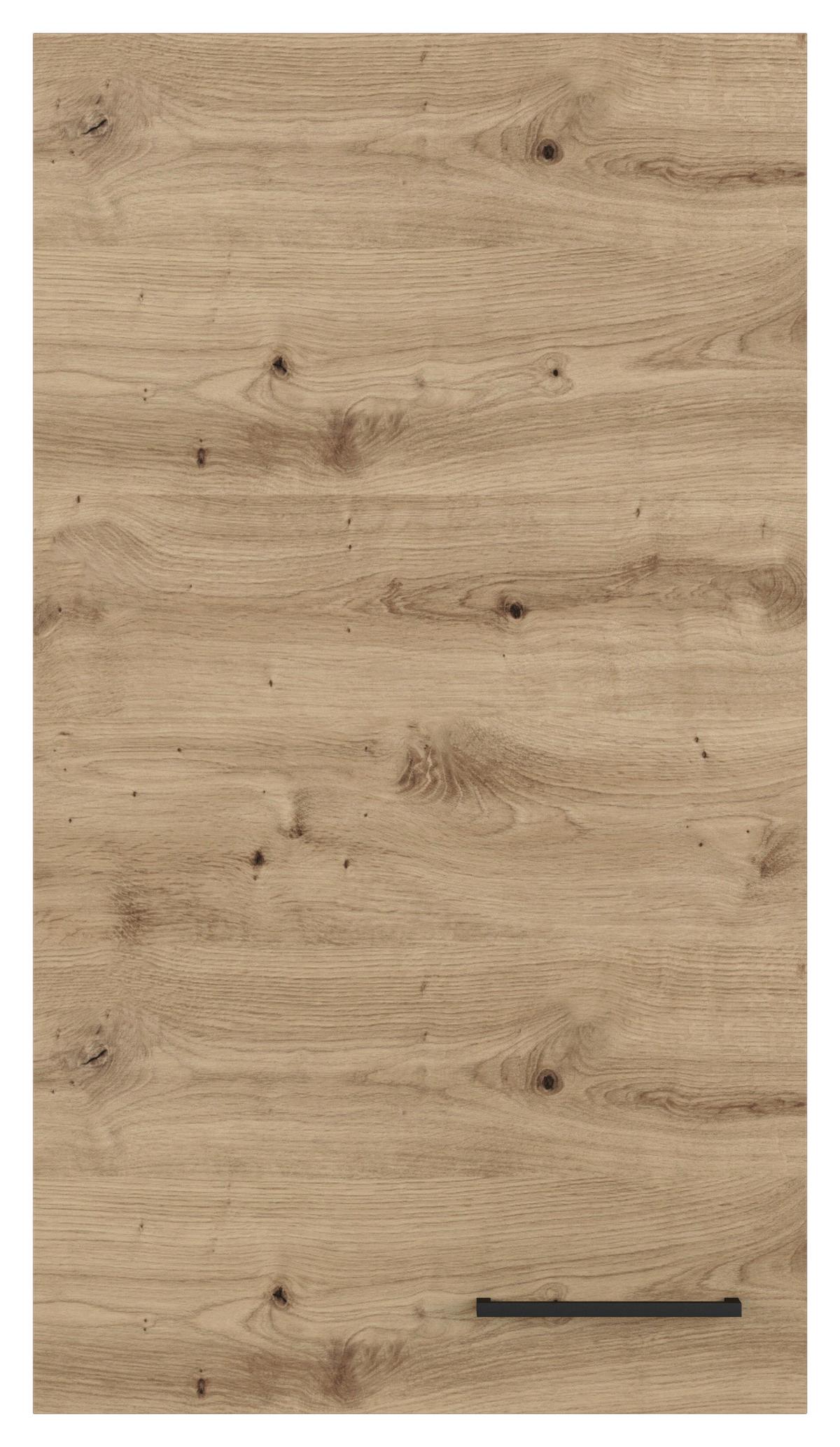 KUCHYŇSKÁ HORNÍ SKŘÍŇKA CARA H 50-89 - černá/dub artisan, Konvenční, kov/kompozitní dřevo (50/89/32cm) - FlexWell