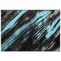 Webteppich Blau/Schwarz/Beige 120x170 cm - Blau/Beige, Basics, Textil (120/170cm) - James Wood