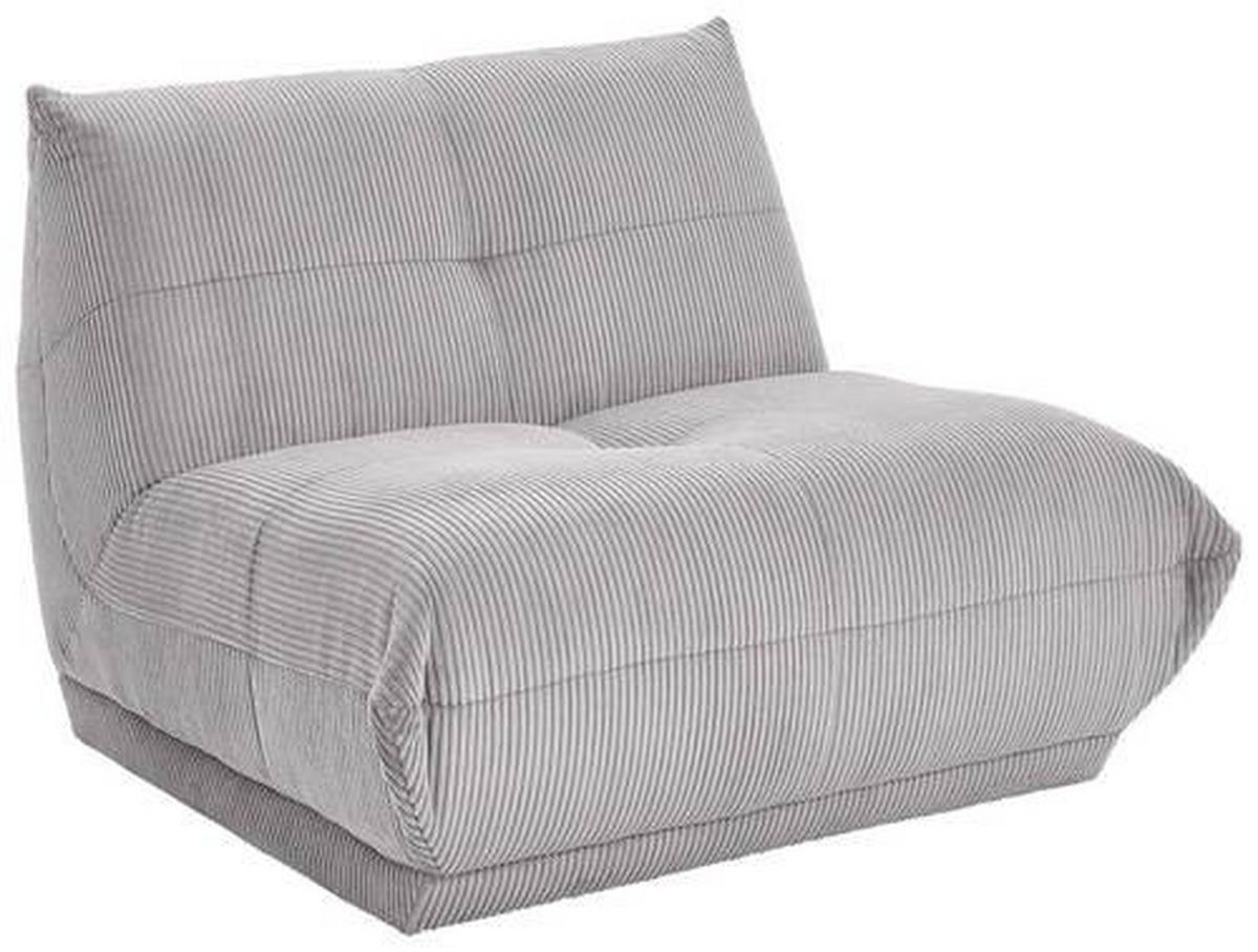 Modul Sofa Giselle 2er Sofa B: 105 cm Cord Grau - Grau, Trend, Textil (105/80/112cm) - Livetastic