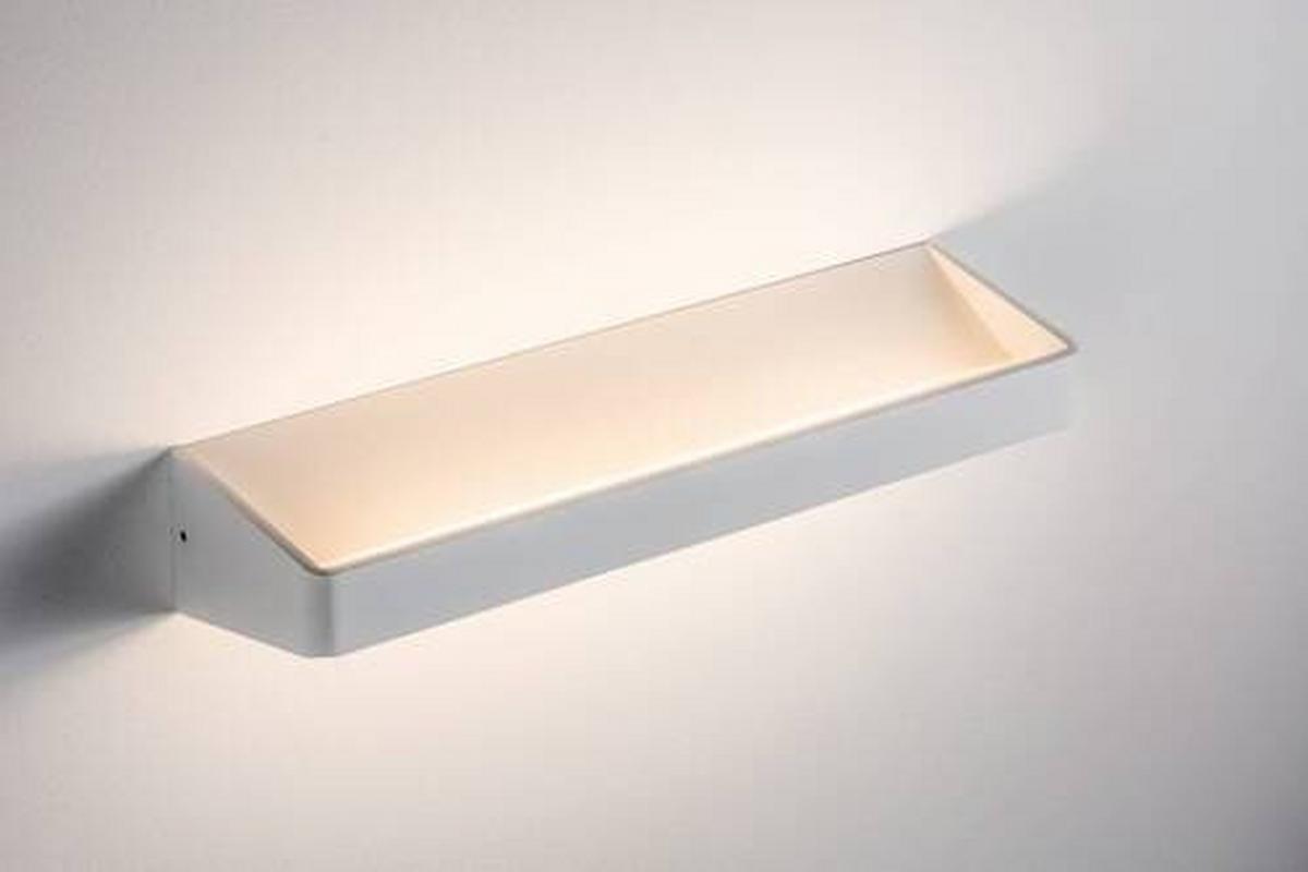 LED-Wandleuchte 1-Flammig Weiß Länglich - Weiß, Design, Metall (7cm) - Paulmann