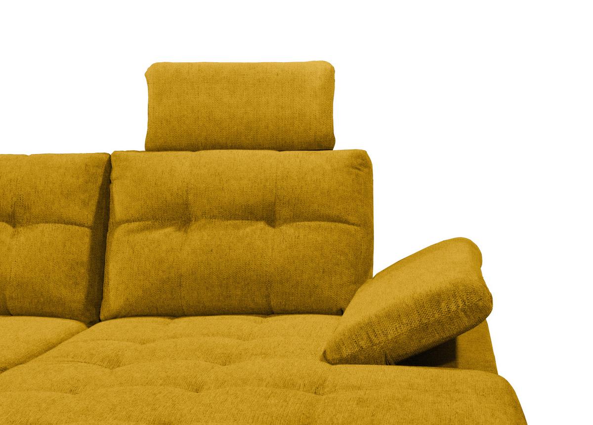 Wohnlandschaft Durban U Gelb U: 218/324/170 Cm - Gelb/Schwarz, KONVENTIONELL, Textil (218/324/170cm) - MID.YOU