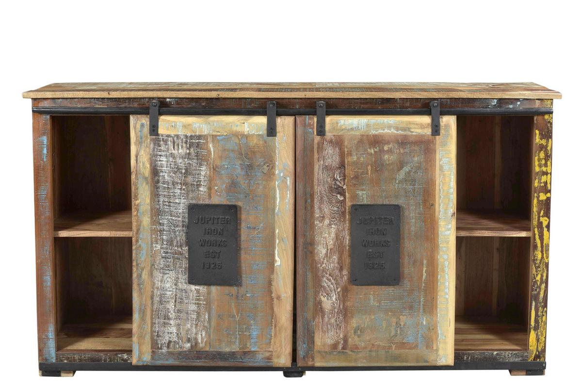 Sideboard Altholz B: 150cm - Multicolor/Schwarz, Design, Holz (150/81/38cm) - MID.YOU