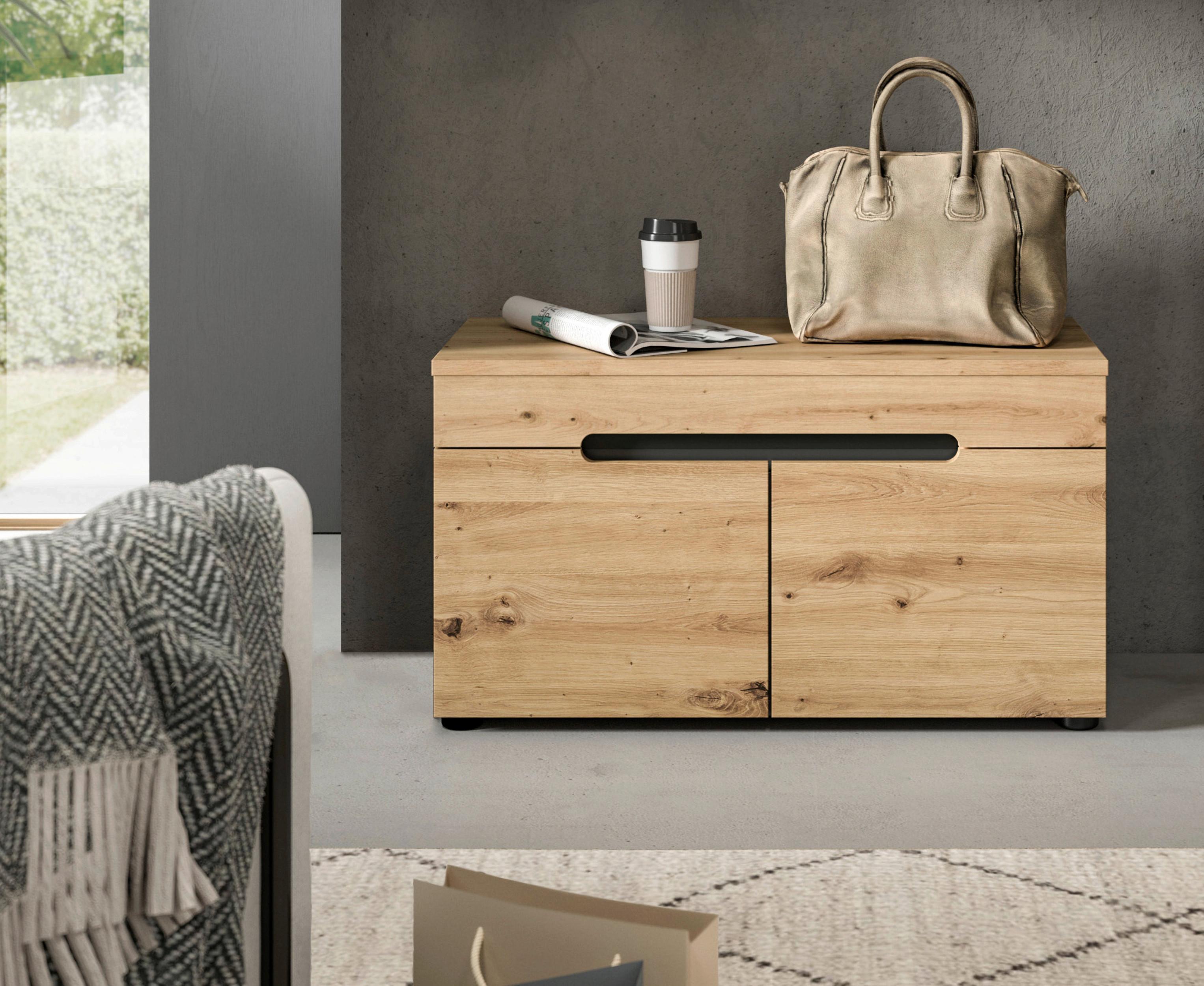 Sitzbank Canu Eiche Artisan B: 80 cm - KONVENTIONELL, Holzwerkstoff (80/45/37cm) - MID.YOU