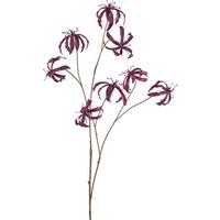 Dekozweig Gloriosa - Lila/Braun, KONVENTIONELL, Kunststoff (110cm)