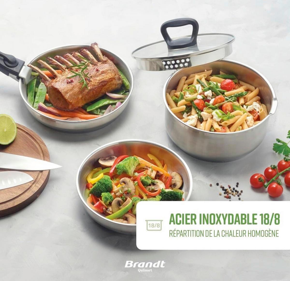 Kochtopfset Qulinart Edelstahl, 10tlg. - Silberfarben, Basics, Metall