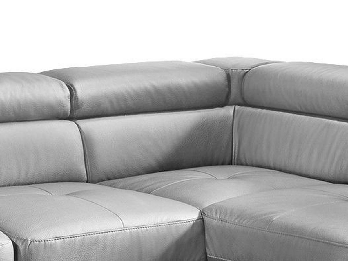 Ecksofa Mit Schlaffunktion Sammy Rot Leder - Chromfarben/Rot, Design, Leder (227/168cm) - Livetastic