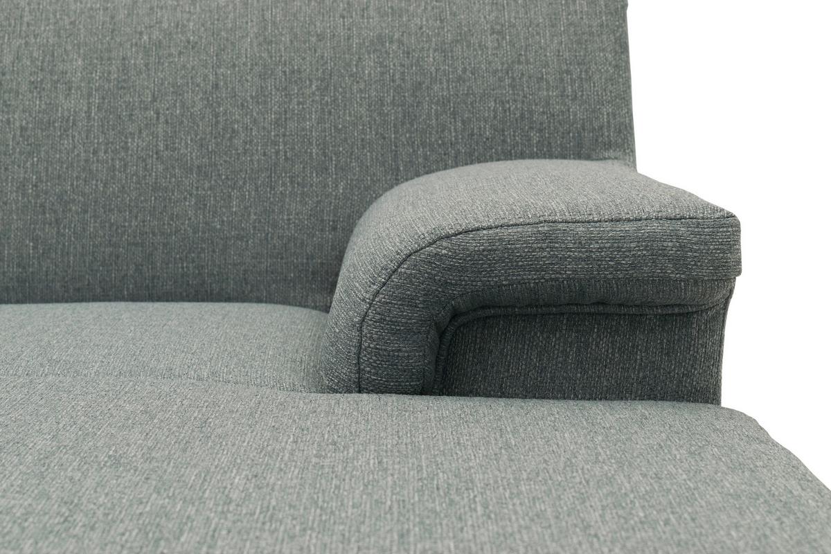 Ecksofa Mit Schlaffunktion Jamie Silberfarben Webstoff - Chromfarben/Silberfarben, KONVENTIONELL, Textil (252/150cm) - MID.YOU