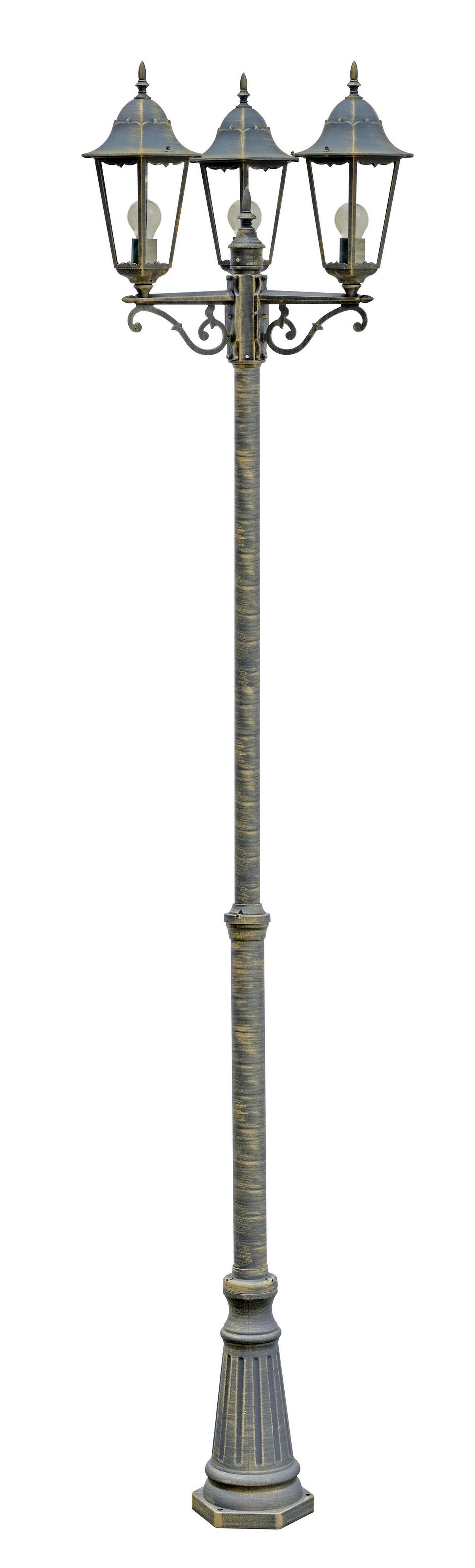 Außenstehleuchte Norderney Bronzefarben - Bronzefarben, Basics, Glas/Metall (58/220/55cm)