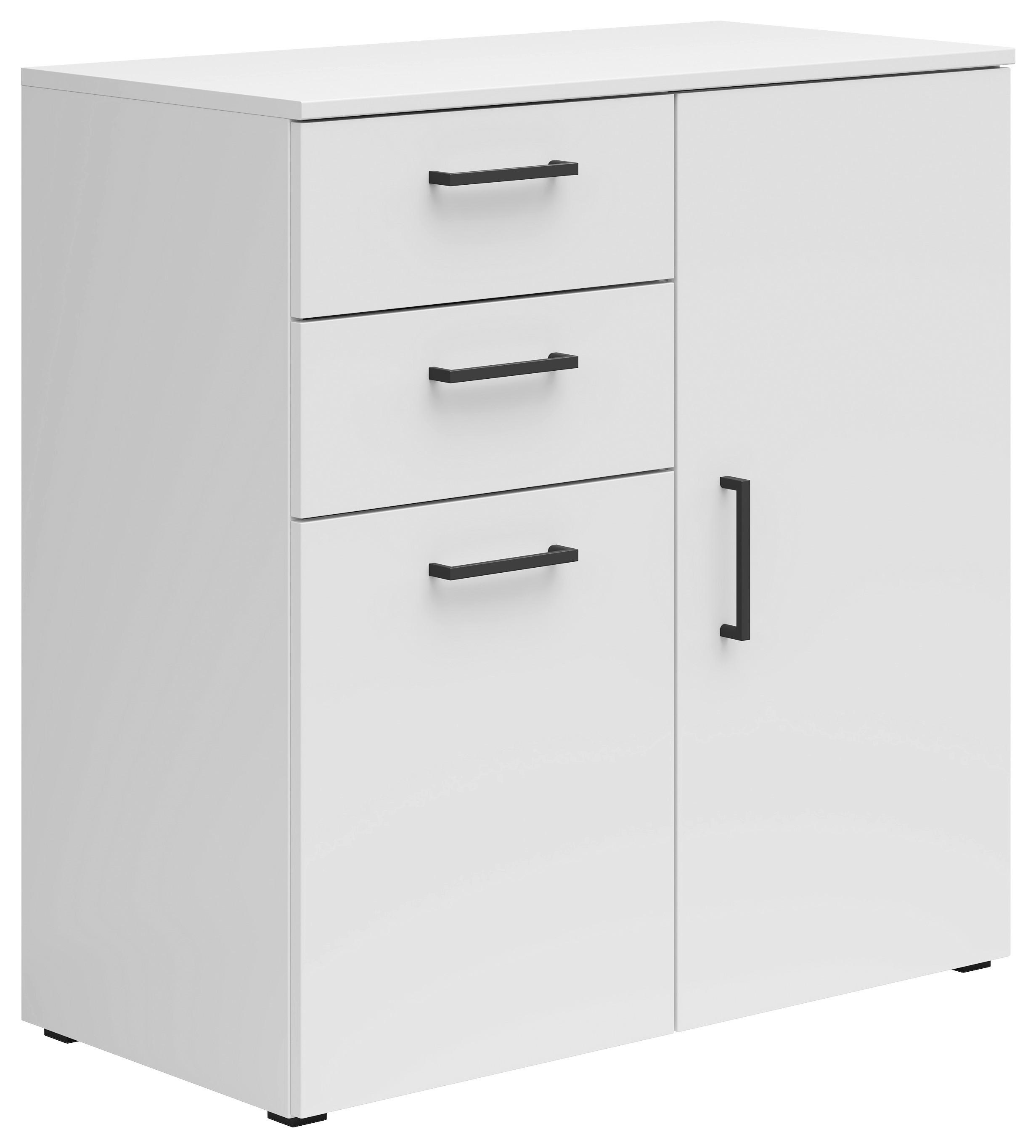 Komoda MULTISTAURAUM š: 80 cm - čierna/biela, Modern, kompozitné drevo/plast (80/83/40cm)