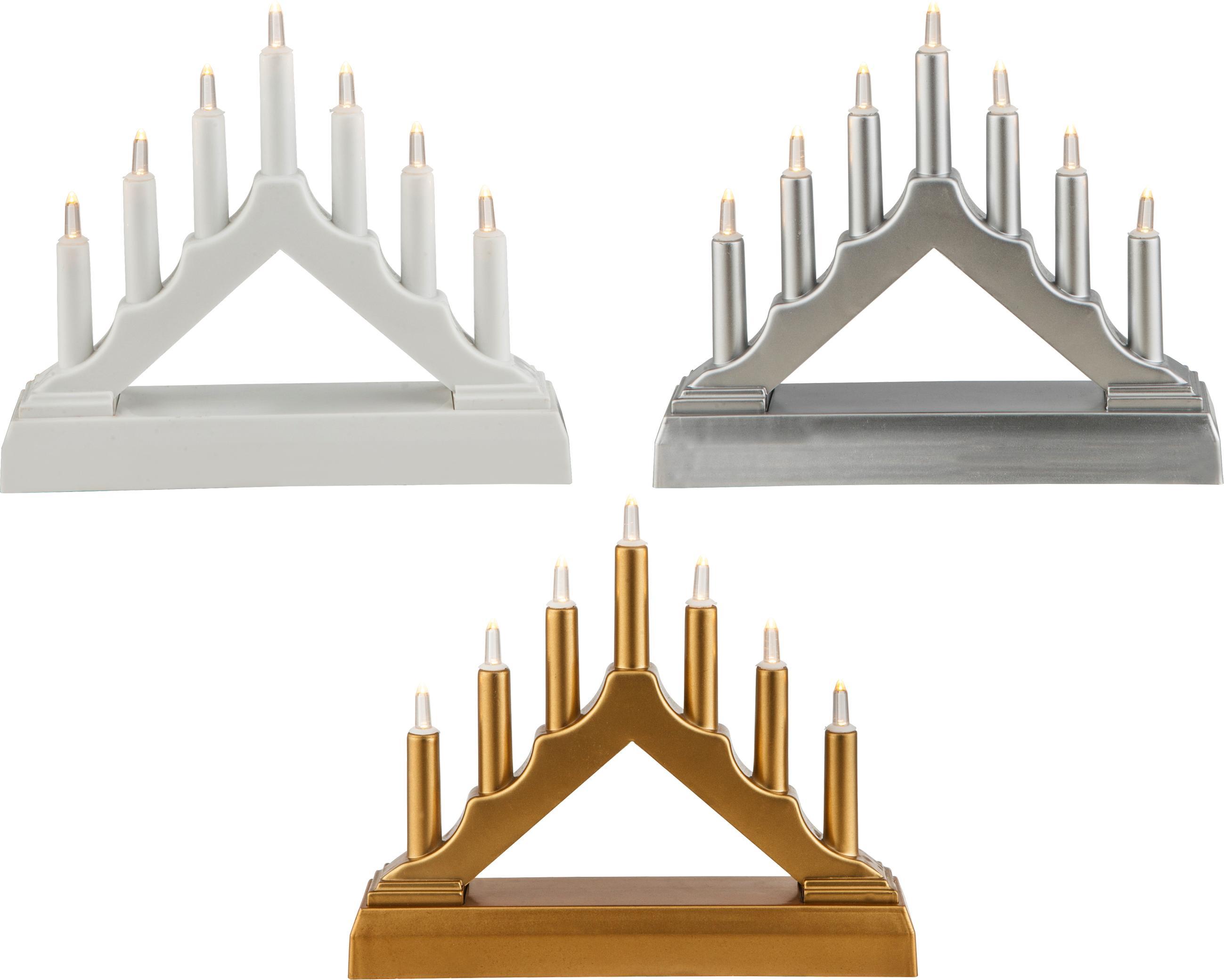 Led Asztali Lámpa 29915-18 - Arany/Fehér, Basics, Műanyag (15,5/3,5/13cm)