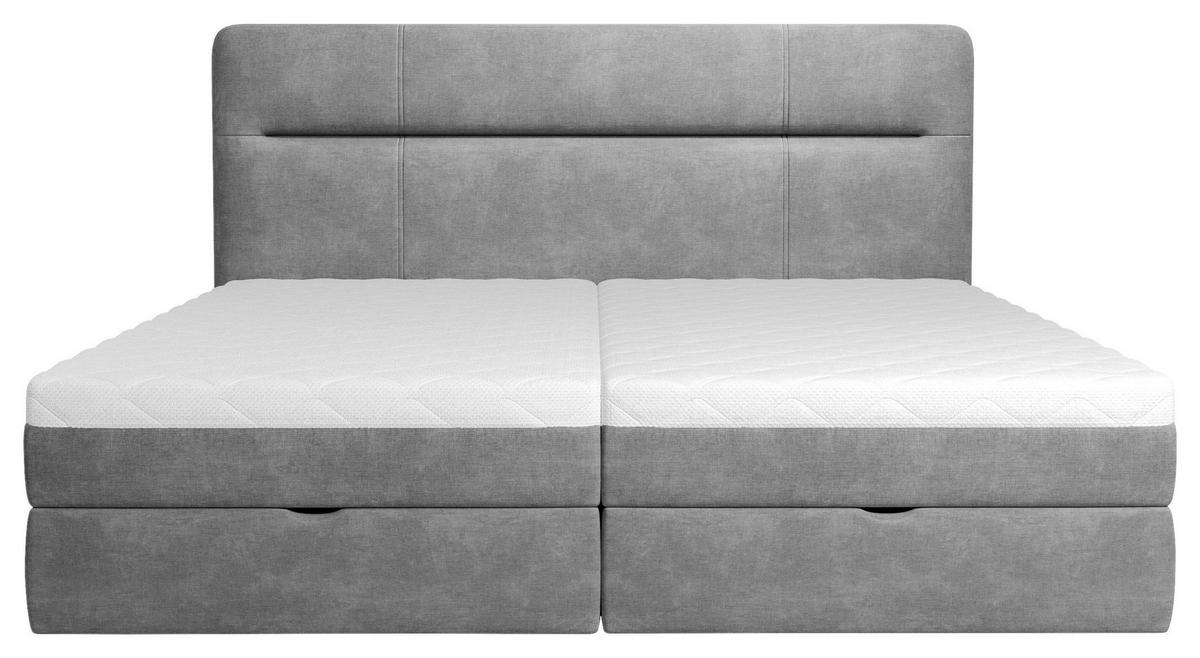 Boxbett Adriano 140x200 Cm Grau - Grau, MODERN, Holz/Holzwerkstoff (140/200cm) - MID.YOU
