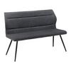 Sedací lavice Eva tmavěšedá - černá/tmavě šedá, Moderní, kov/dřevo (139/92,5/60,5cm) - Bessagi Home