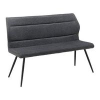 Lavica Eva tmavosivá - čierna/tmavosivá, Modern, kov/drevo (139/92,5/60,5cm) - Bessagi Home