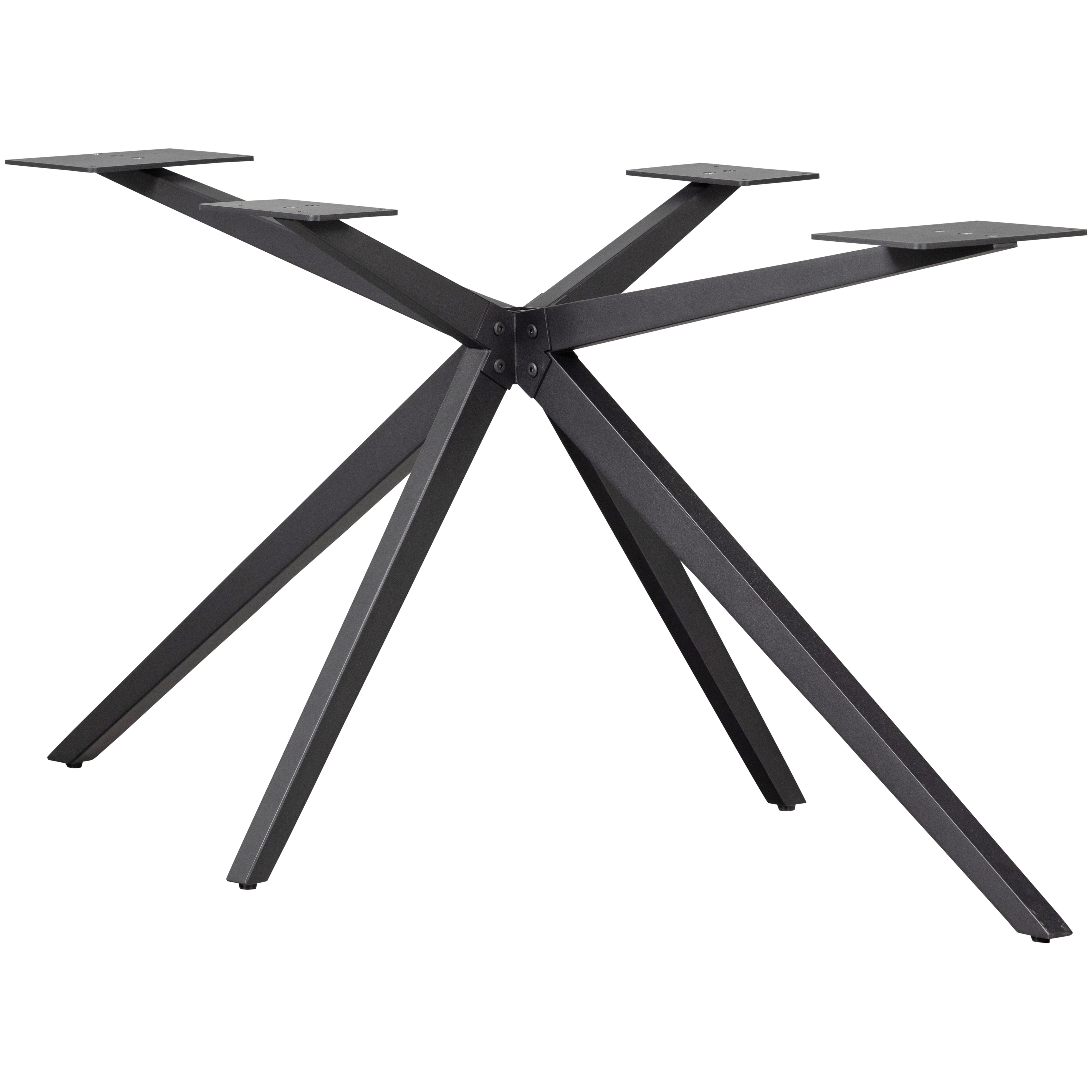 TISCHGESTELL Tablo Schwarz B: 170cm - Schwarz, MODERN, Metall (170/72/80cm) - Livetastic