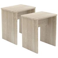 Hocker Esal Sonoma Eiche B: 40 cm - Sonoma Eiche, MODERN, Holzwerkstoff (40/45/30cm) - MID.YOU