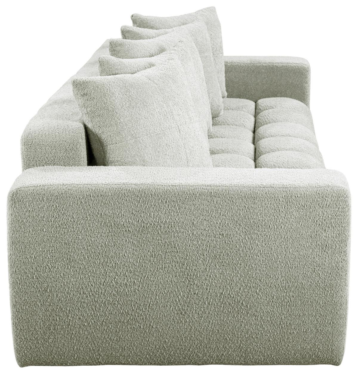 Schlafsofa Cloud Weiß B: 250 Cm - Creme/Schwarz, Basics, Textil (250/86/140cm) - Livetastic