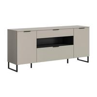 Sideboard Noida Kaschmir B: 185 Cm - Kaschmir/Schwarz, Design, Holzwerkstoff (185/80/41cm) - Livetastic
