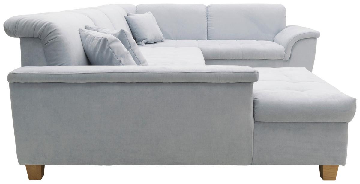 Wohnlandschaft Franzi Mit Schlaffunktion Pastellblau - Pastellblau/Eichefarben, KONVENTIONELL, Textil (170/352/214cm) - MID.YOU