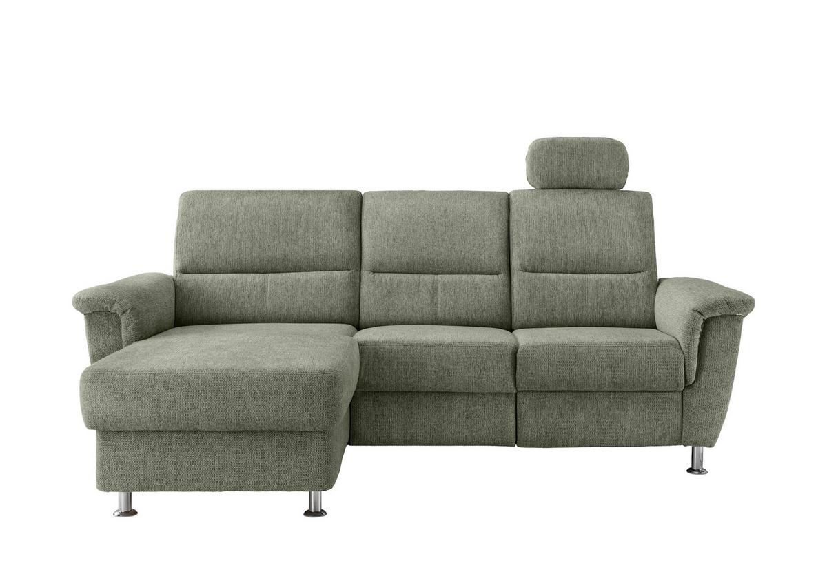 Ecksofa Mit Stauraum Parole Grün Chenille - Chromfarben/Grün, MODERN, Textil (165/231cm) - Livetastic