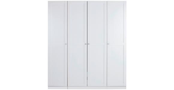 Drehtürenschrank Mit Soft-Close 182cm Unit Weiß Dekor - Weiß, MODERN, Holzwerkstoff (182,2/210/58,3cm) - Ondega