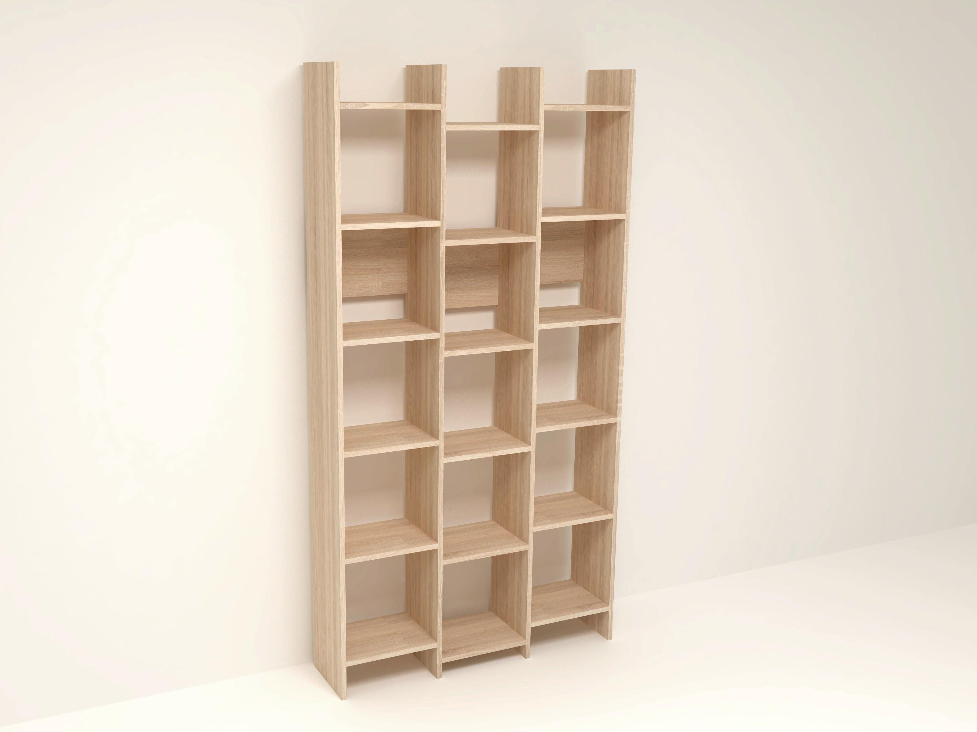 REGÁL INSIDE - Sonoma dub, Moderní, kompozitní dřevo (96.1/186/25cm) - Xora