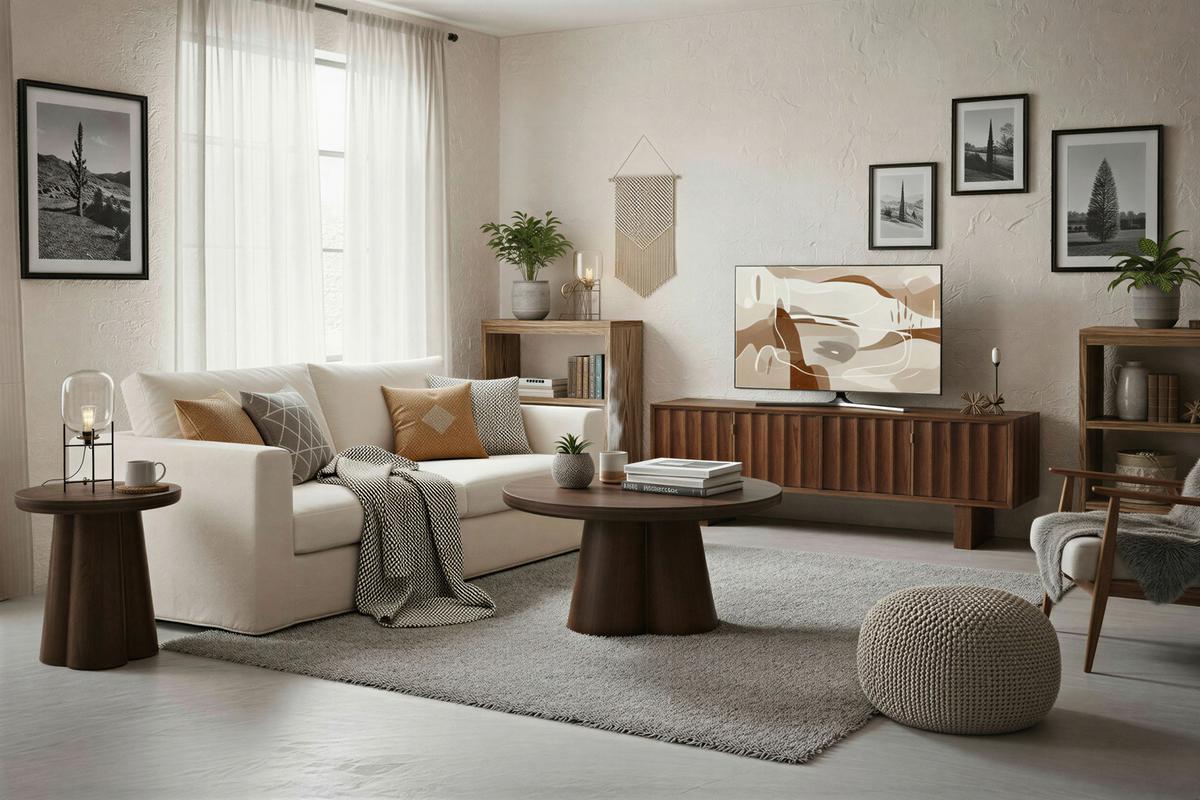 Lowboard Mangoholz braun B: 180cm - Braun, Design, Holz (180/60/45cm) - MID.YOU