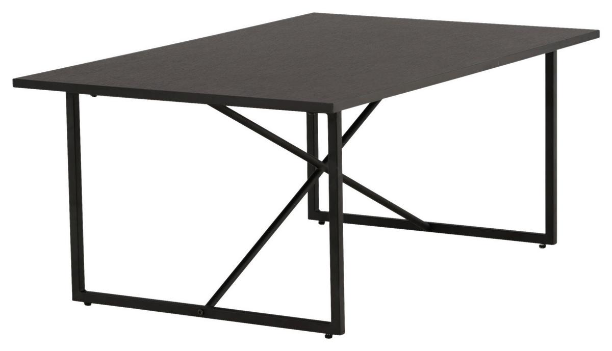 Couchtisch Pryor - Schwarz, Design, Holz/Metall (110/70/45cm) - Livetastic