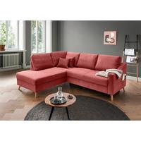Ecksofa Valentina Koralle S: 200x230 cm - Koralle/Naturfarben, MODERN, Textil (200/230cm) - P & B
