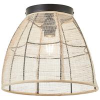 Deckenleuchte Tanah Ø 32 Cm 1-Flammig - Schwarz/Naturfarben, KONVENTIONELL, Textil/Metall (32/25cm) - Brilliant