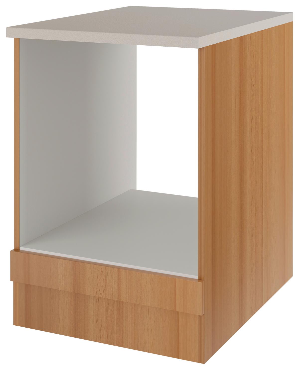 Herdumbauschrank Nano Hu 60 - Beige/Buchefarben, MODERN, Holzwerkstoff (60/85/57cm) - FlexWell