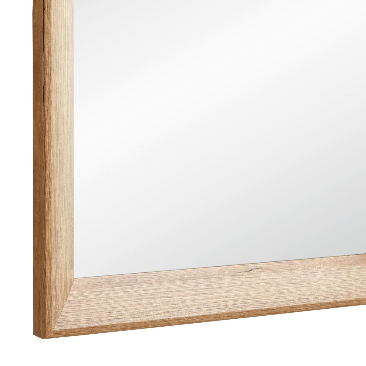 Nástěnné zrcadlo MOLLY dekor dub - barvy dubu, Moderní, plast/sklo (40/80cm) - Mömax