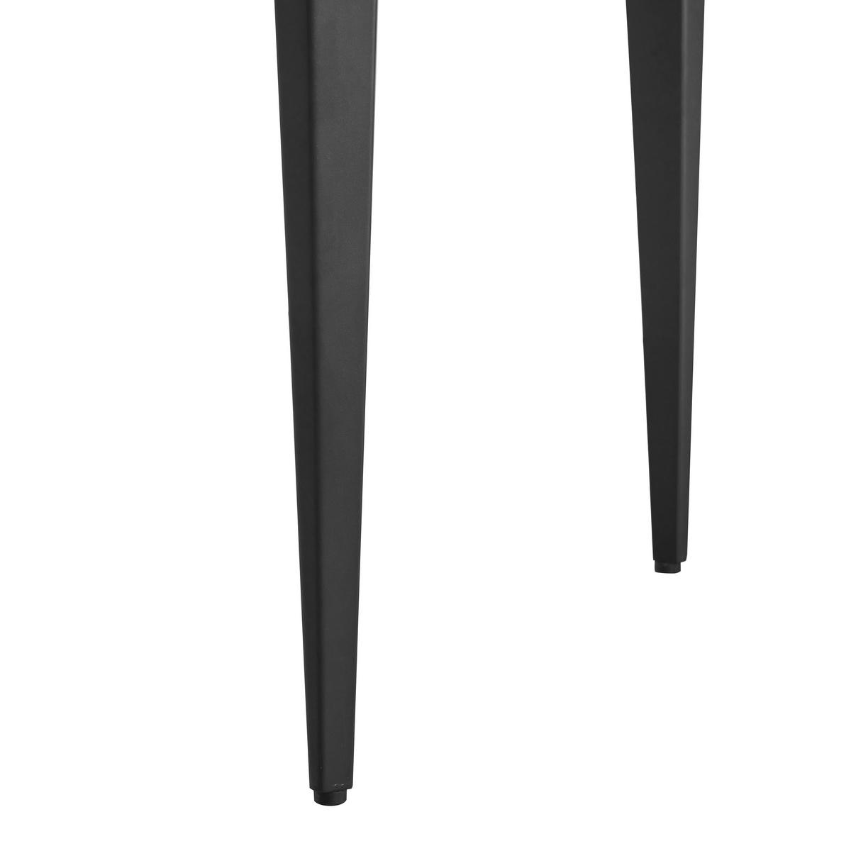 Esstisch Ibiza 160 Keramik grau, B: 160cm - Schwarz/Grau, MODERN, Keramik/Metall (160/90/76cm)