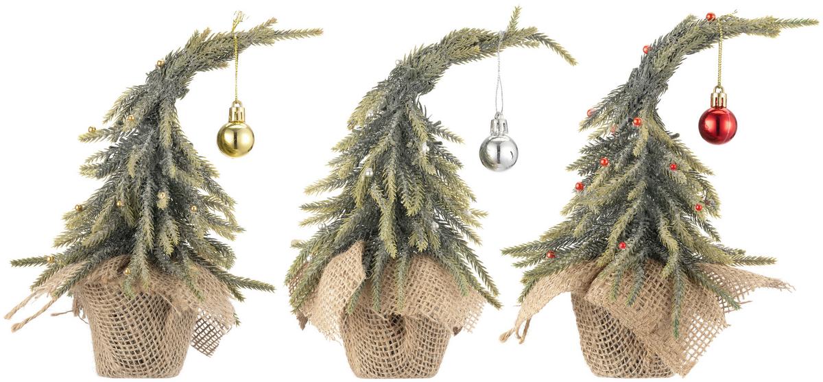 Karácsonyfa Luca - fekete/zöld, Konventionell, műanyag/textil (10/8/22cm) - Luca Bessoni