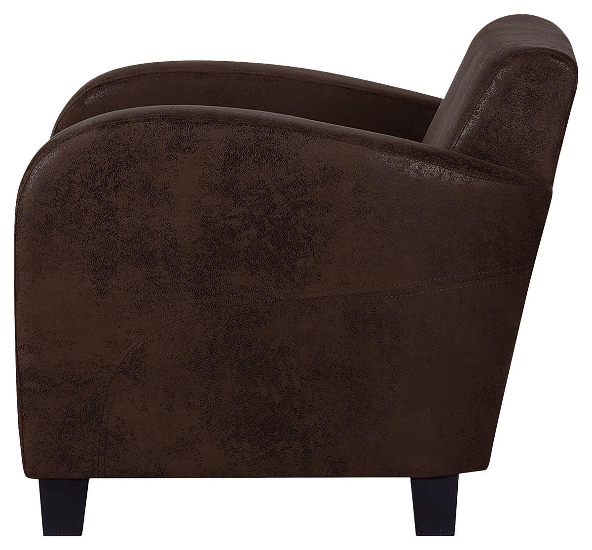 Sessel Antis Dunkelbraun B: 92 cm - Dunkelbraun, Design, Textil (92/80/89cm) - Livetastic