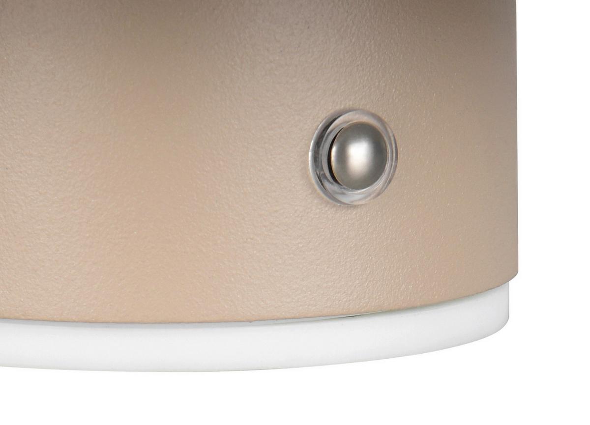 LED-Wandleuchte Davey Beige D: 15,5 cm - Beige, Design, Metall (15,5/8,4cm)