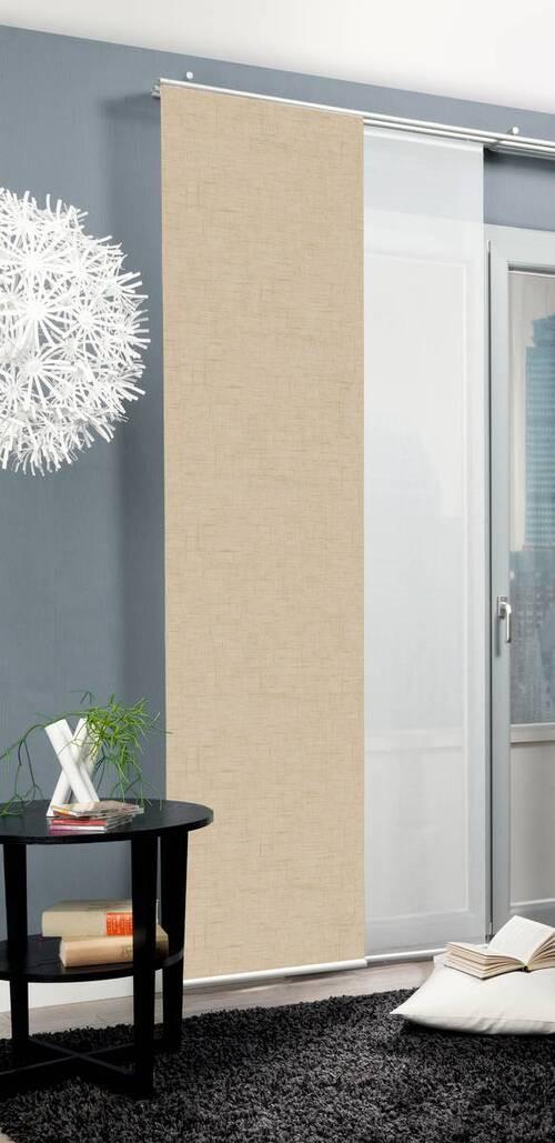 Flächenvorhang Pive - Sandfarben, ROMANTIK / LANDHAUS, Textil (60/245cm)