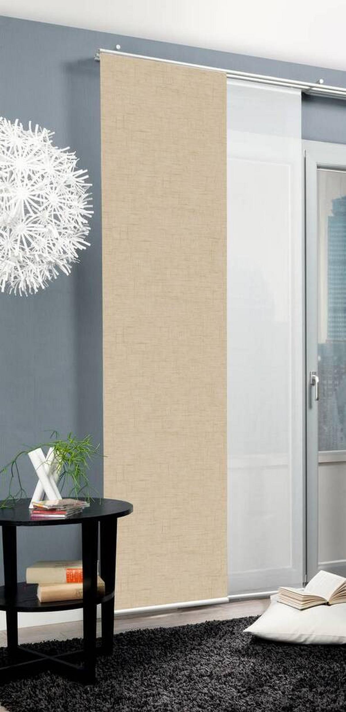 Flächenvorhang Pive - Sandfarben, ROMANTIK / LANDHAUS, Textil (60/245cm)