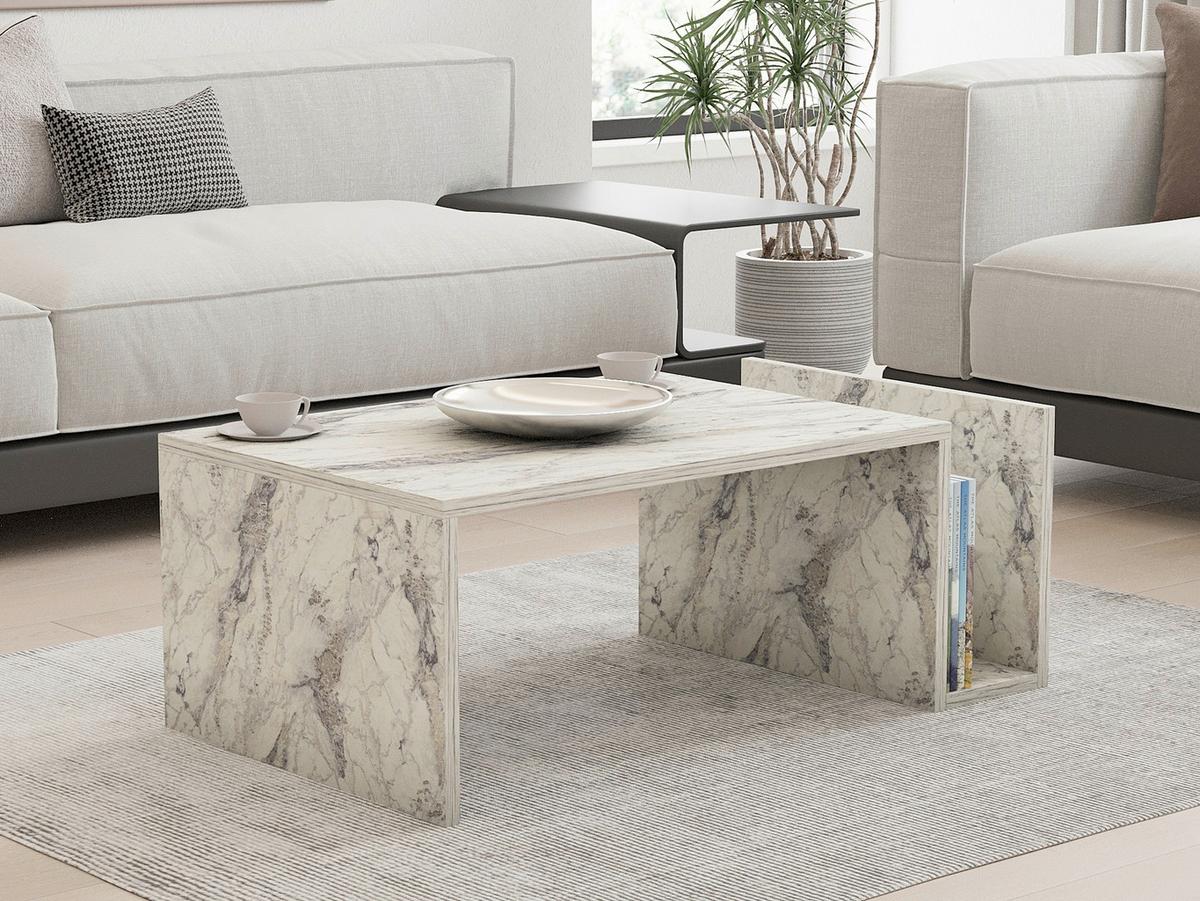 COUCHTISCH Mamoroptik B: 86,8cm - Multicolor, MODERN, Holzwerkstoff (86.8/32,4/50cm)