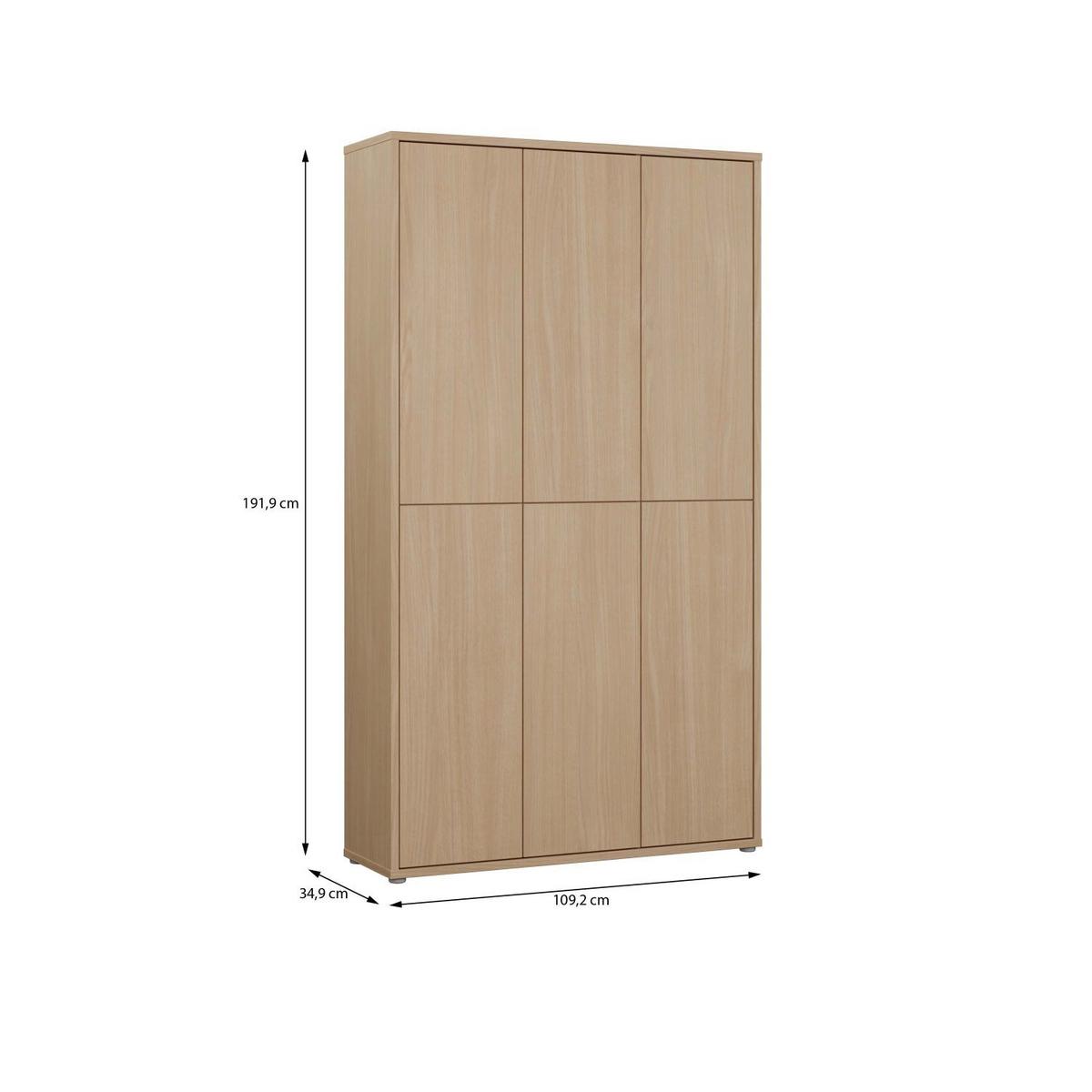 Botník dekor dub Elegancia - barvy dubu/terracotta, Moderní, kompozitní dřevo (109,2/191,9/34,9cm)