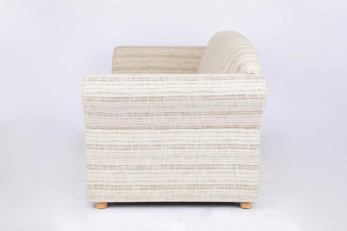 3-Sitzer Loretta Grau, ca. 204x83x85 cm - Hellgrau, Basics, Holz/Textil (204/83/85cm)