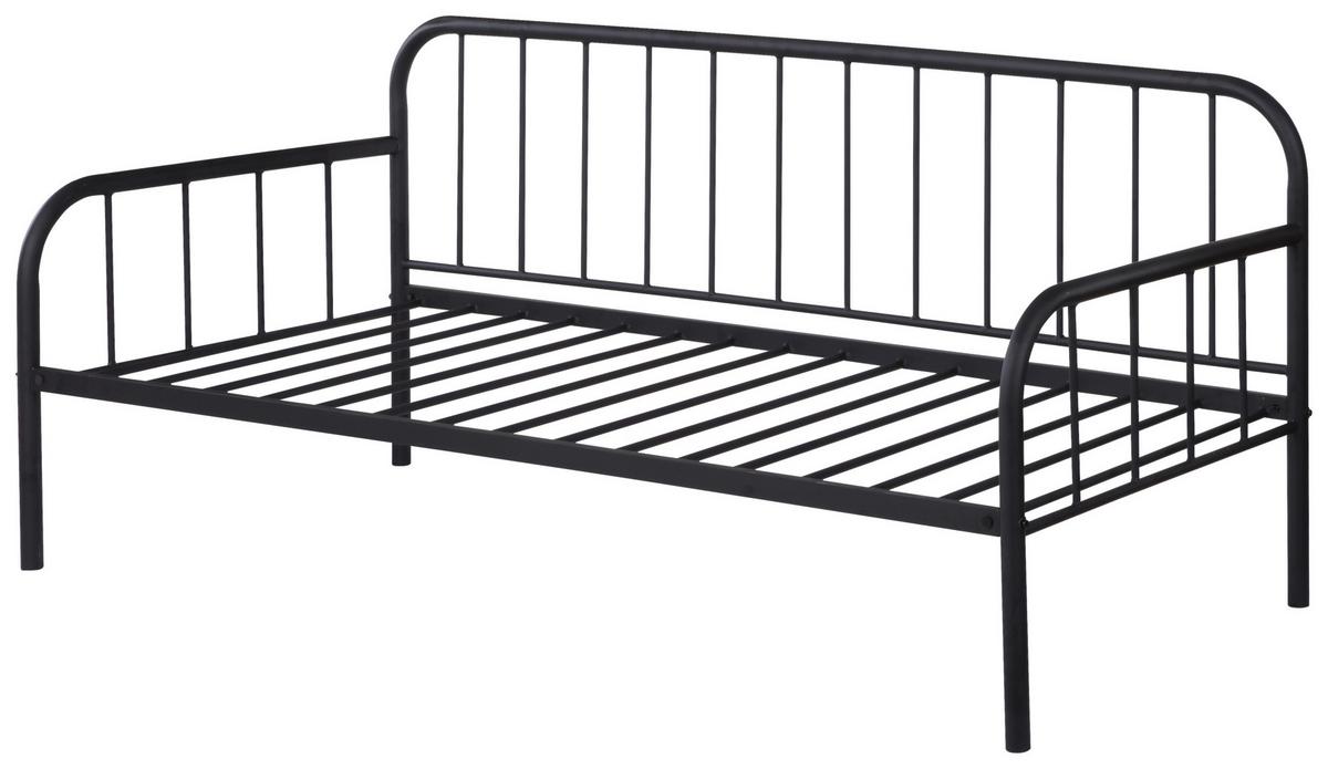 Kovová postel INDUSTRIAL - černá, Moderní, kov (90/200cm)