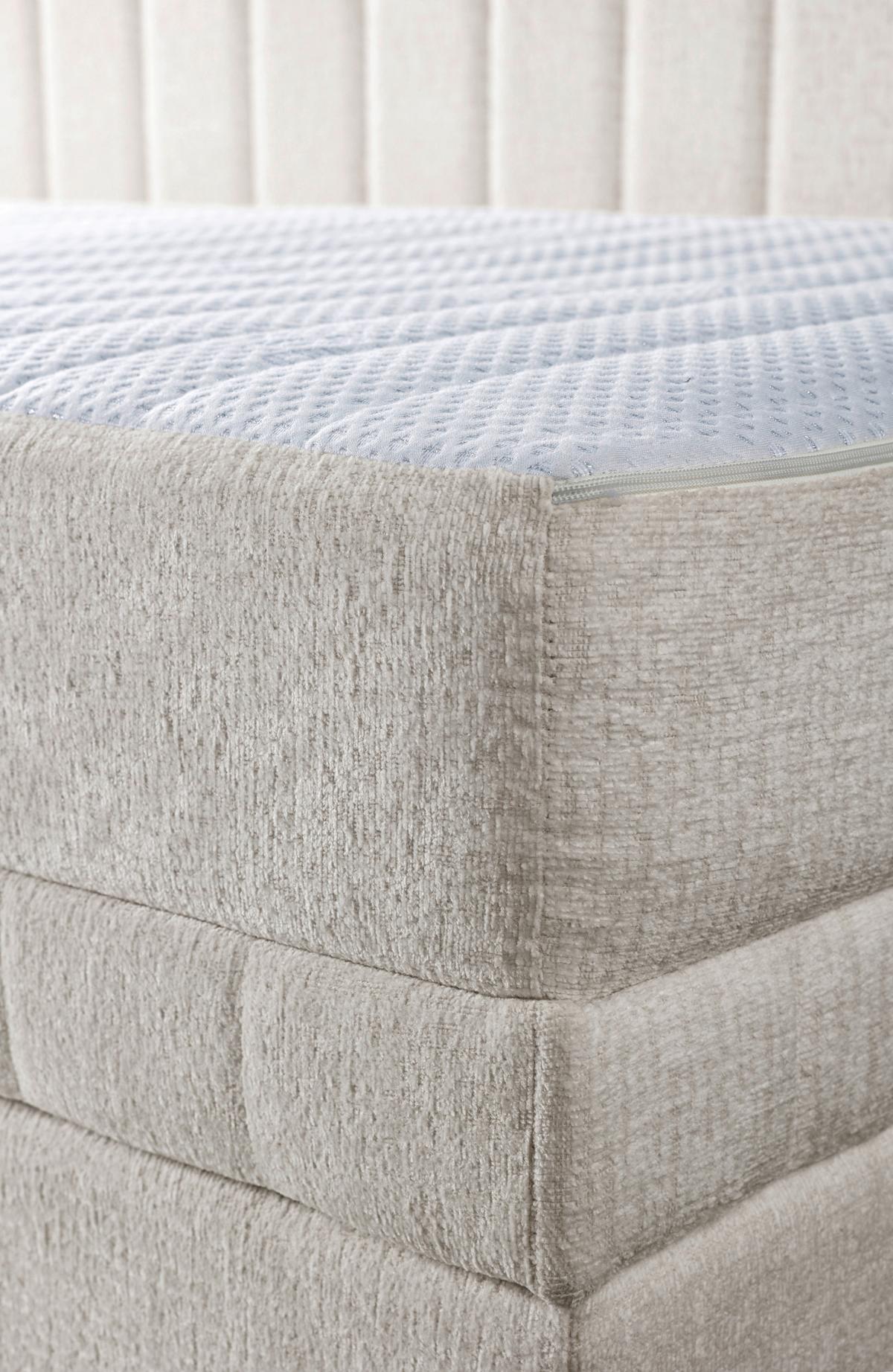 Schlafsofa Roma, Beige B: 212 Cm - Beige/Schwarz, Design, Holz/Holzwerkstoff (212/83/99cm) - MID.YOU