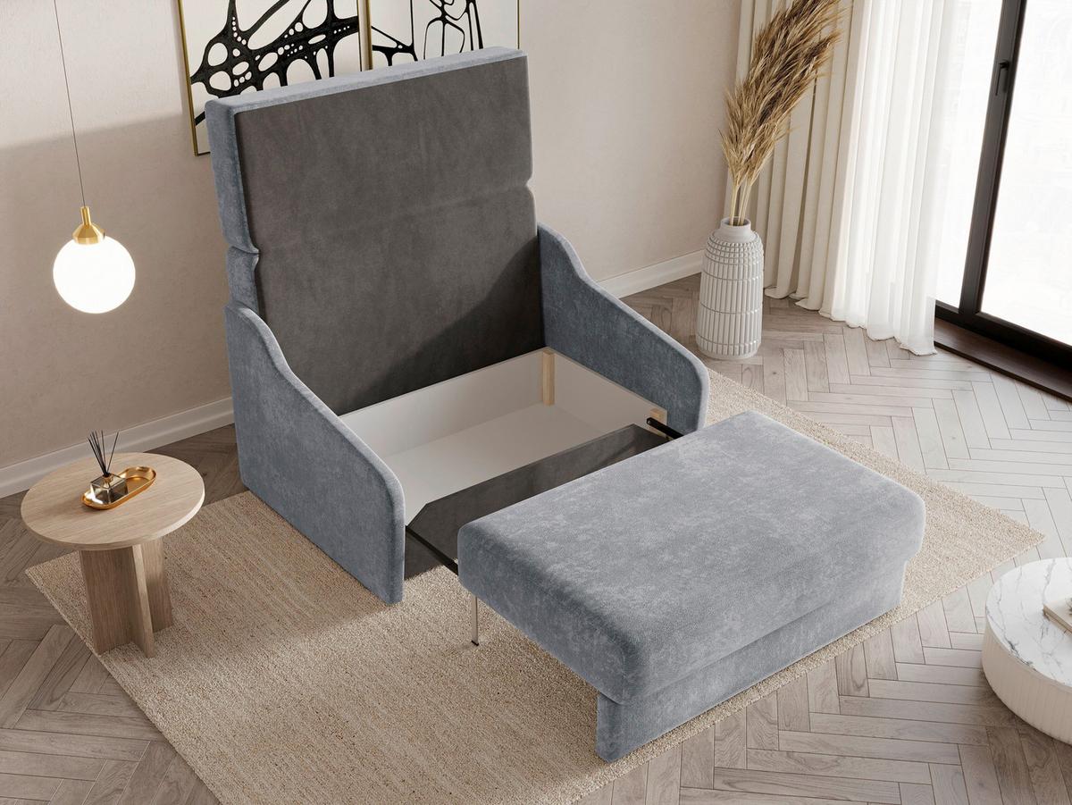 Schlafsofa Fly Grau, B: 136 cm - Schwarz/Grau, Design, Textil (136/86/113cm) - MID.YOU