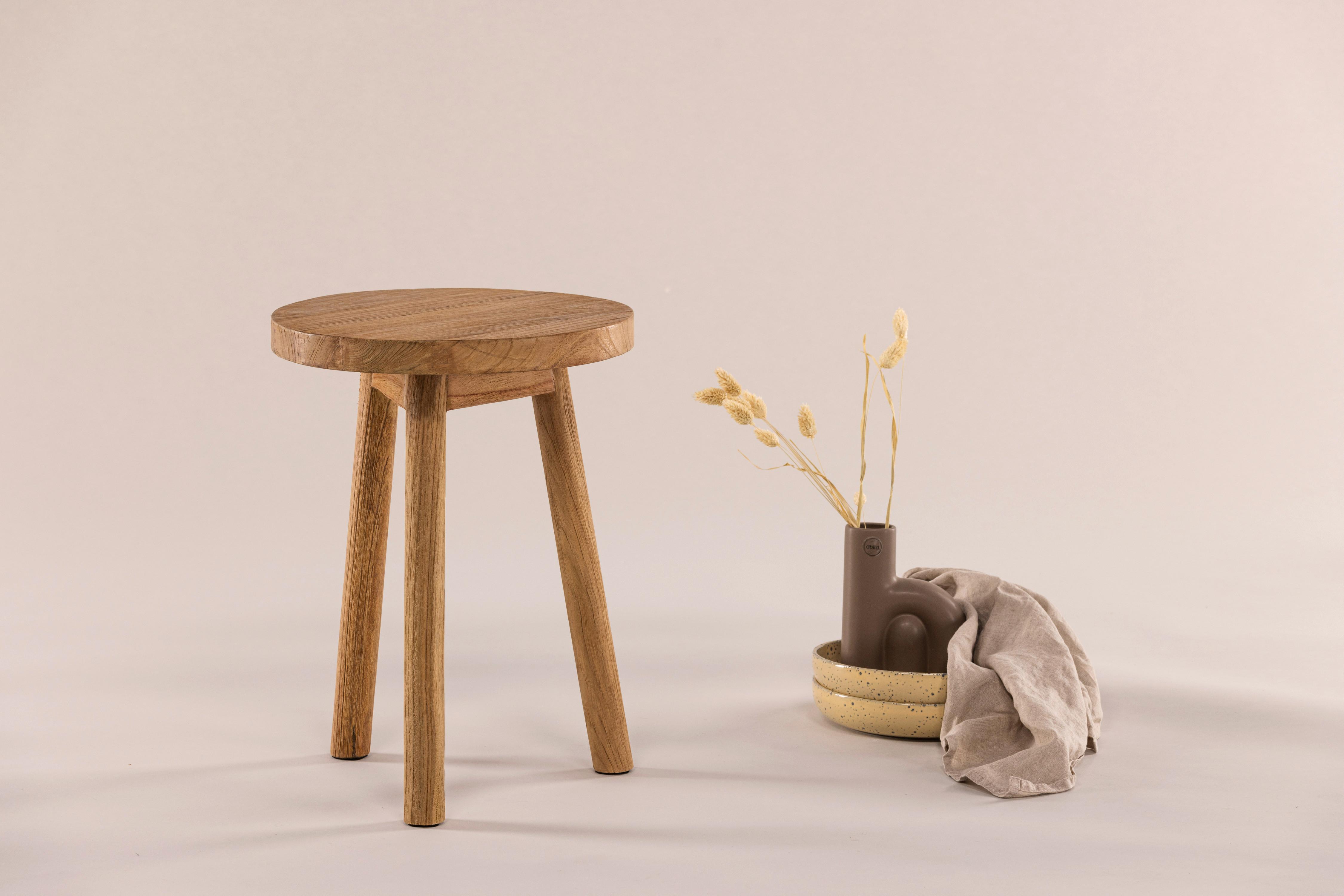 Hocker Bohus - Braun, Design, Holz (33/45/33cm) - Livetastic