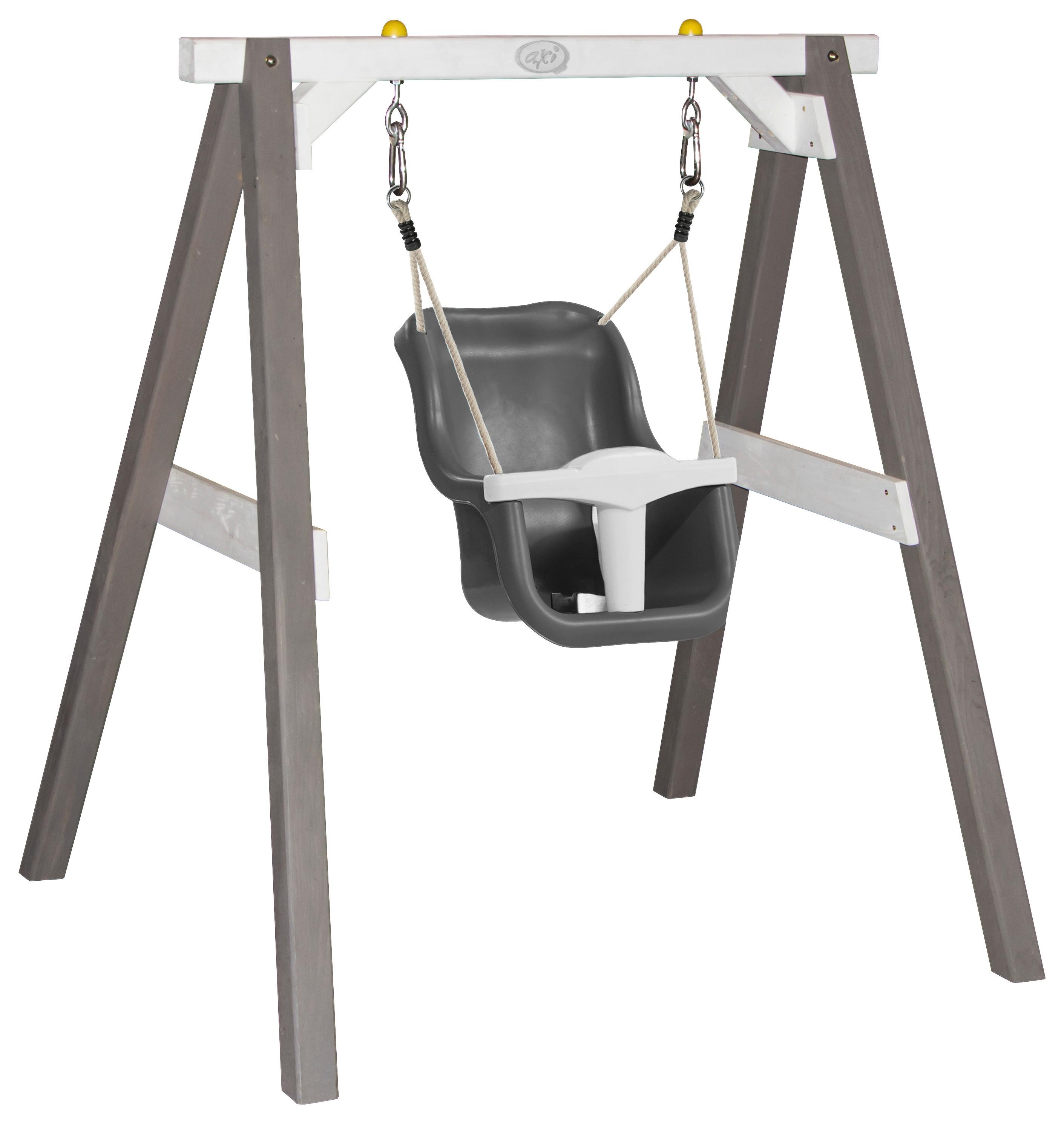 Schaukel A030.301.11 - Weiß/Grau, KONVENTIONELL, Holz/Kunststoff (120/134/103cm) - Ambia Garden