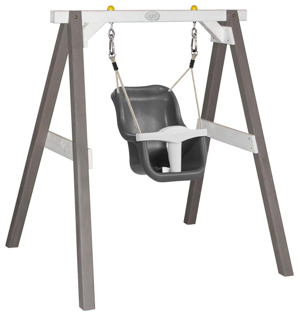 Schaukel A030.301.11 - Weiß/Grau, KONVENTIONELL, Holz/Kunststoff (120/134/103cm) - Ambia Garden