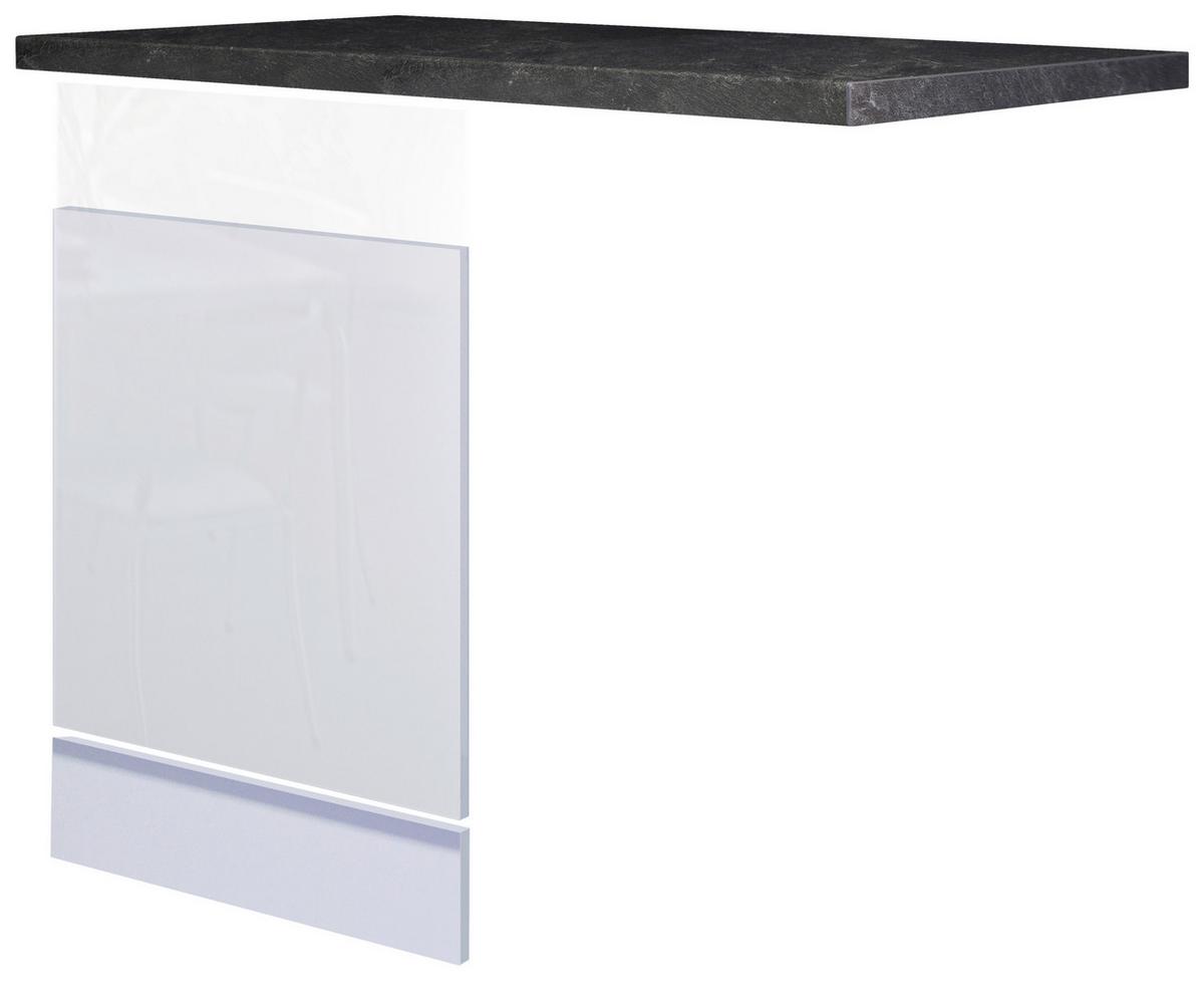 Mosogatógép Panel Alba - palaszürke/magasfényű fehér, Modern, faalapú anyag (110/86/60cm)