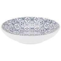 Schüssel Aus Keramik Blau/Weiß Glaukos D/H: ca. 10/2,3 cm - Blau/Weiß, MODERN, Keramik (10/2,3cm) - Luca Bessoni