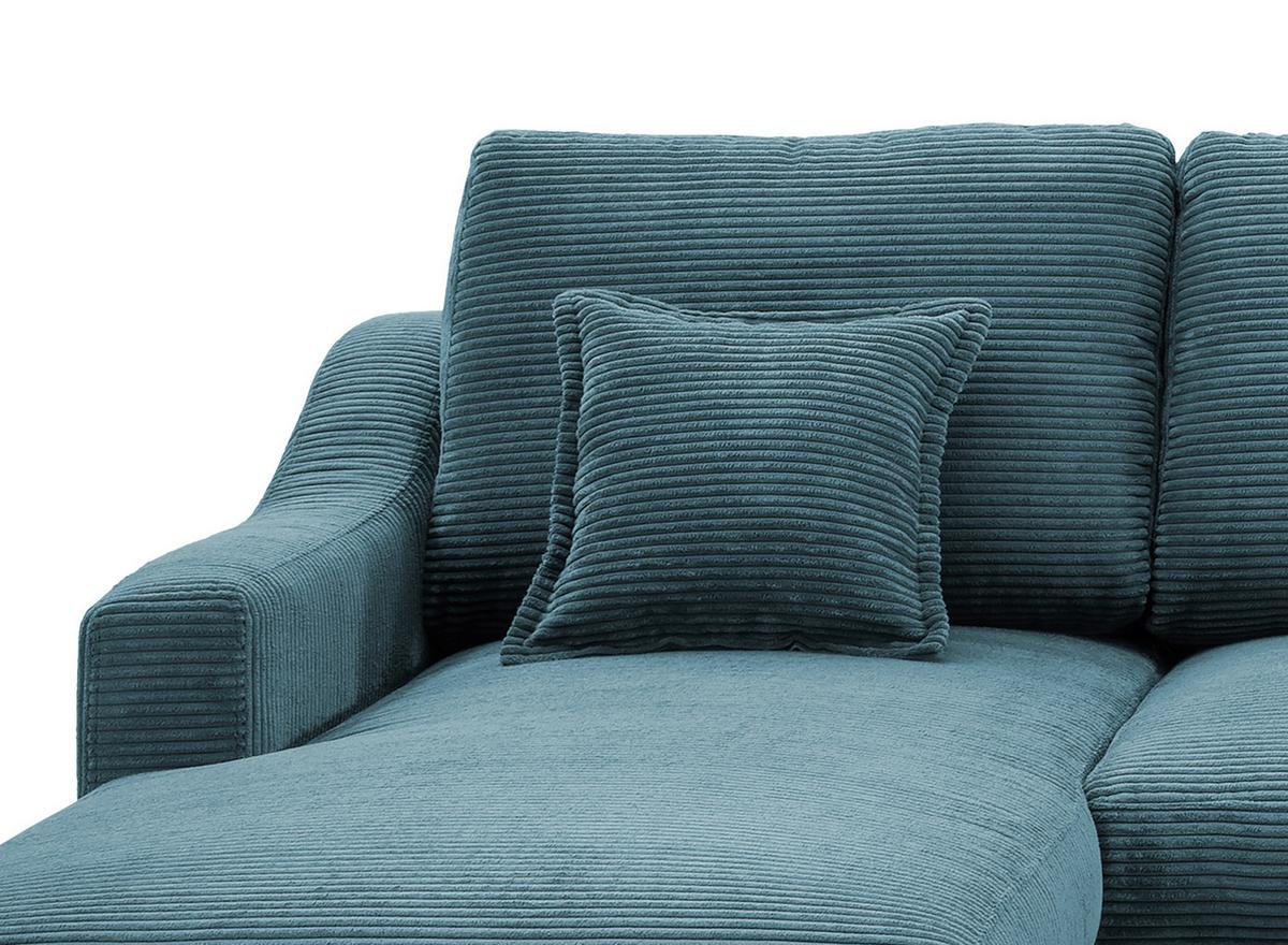 Wohnlandschaft Valentina - Petrol/Naturfarben, KONVENTIONELL, Textil (150/301/200cm) - P & B